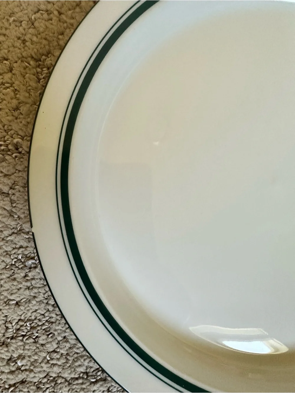 Lot of 6 Dansk Bistro Christianshavn Green Rimmed Salad Plates, 3 chipped as is